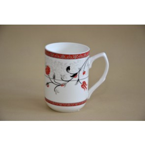 Bögre 280ml porcelán red-tulip