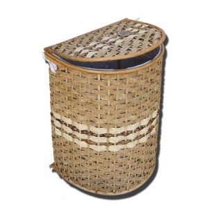 Félkör rattan szennyestartó I.