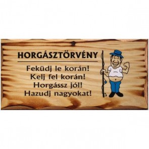 Fatábla/ Horgásztörvény
