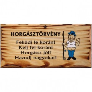 Fatábla/ Horgásztörvény