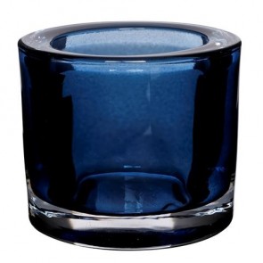Üveg mécsestartó 7x7x7cm kék SSS