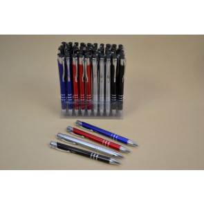 Golyós toll 3csíkos metál 4f. 60db/dp.