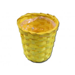 Kosár kaspó sárga 12 cm