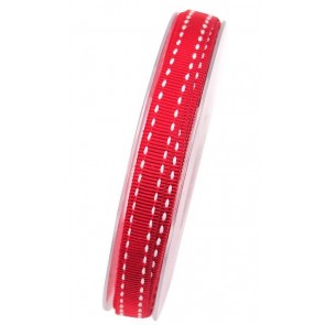 Szalag Stichband textil 5mmx10m piros