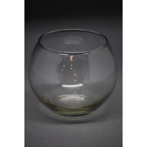Üveg gömb váza 7,3cm átlátszó