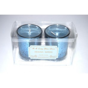 Gyertya illatos szögletes üvegben kék S/2 SSS