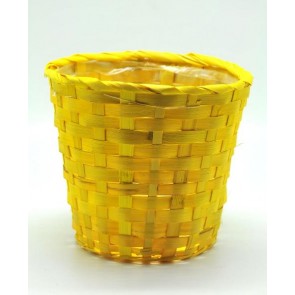 Kosár bambusz 17x15cm sárga SSS