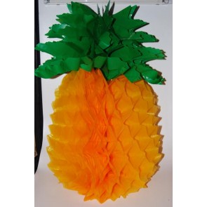 Dekor lampion ananász pvc 32cm zöld-narancssárga