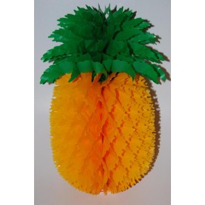 Dekor lampion ananász pvc 16cm zöld-narancssárga SSS