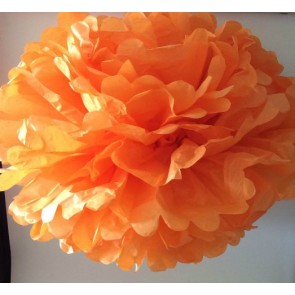 Dekor lampion virág papír 15cm narancssárga SSS