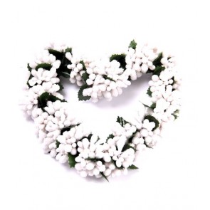 Selyemvirág Virágos szív koszorú  11cm 7 féle
