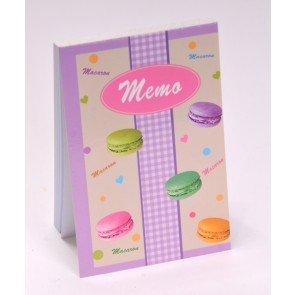 Jegyzetfüzet mágneses macaron papír 11,5x7,5cm színes 2 féle