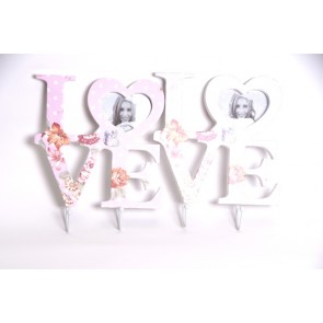 Képkeret Love fa színes 3 féle