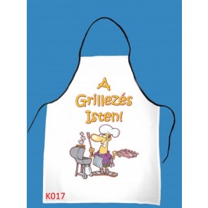 Kötény K017 Grillezés istene