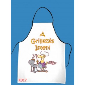 Kötény K017 Grillezés istene