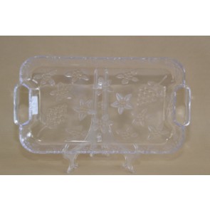 Tálca 's' cristal, 17*30 cm