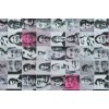 Csomagoló papír PATINATA 0,70m x 25m face fekete-fehér-pink