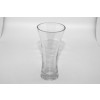 Váza üveg, x form, v.t.: 20 cm, br