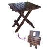 Összecsukható fa asztalka-szék