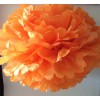 Dekor lampion virág papír 20cm narancssárga SSS