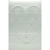 Szív alakú szív díszek csiptetõvel 25x7x45cm fehér