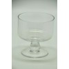 Üveg váza pohár alakú 12x10cm átlátszó