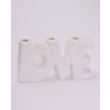 Váza kerámia LOVE 19x5,3x9,5cm fehér