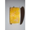 Szalag Campanula virágos textil 40mmx10m sárga-fehér  SSS